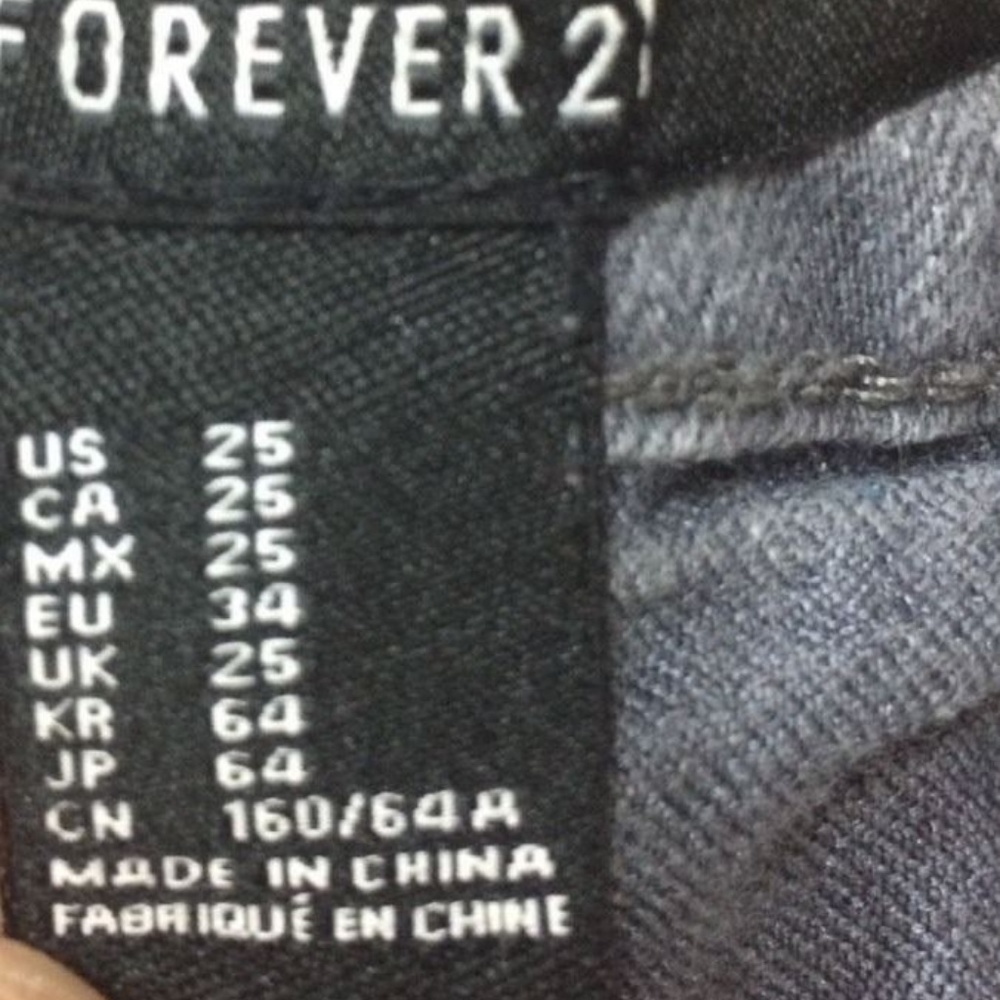Forever 21 Juniors Skinny Jeans Gray pants Slim 25 - Picture 6 of 6
